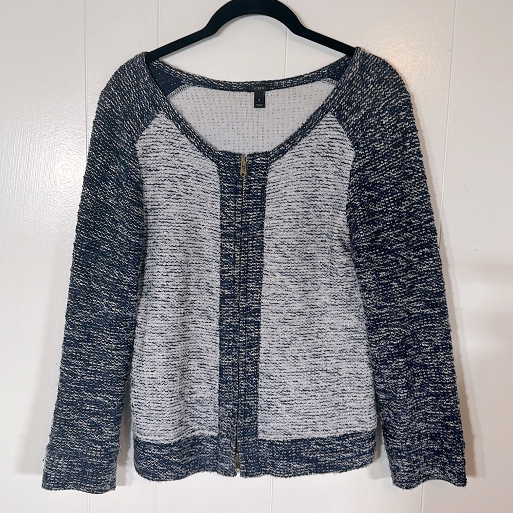 J.Crew navy blue tweed jacket